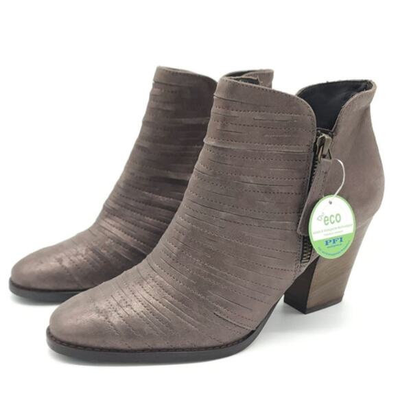 Paul Green Malibu Sliced Double Zip Bootie Nubuck Antique Metallic Size 10.5 NIB - Picture 1 of 12
